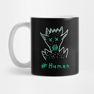 Human, Scary colourful alien, Versecism Art Mug